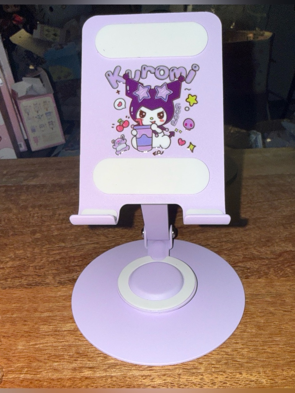 Kuromi Metal Adjustable Phone Stand 💜📱